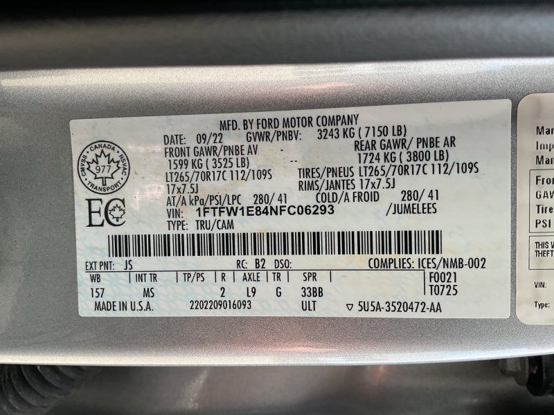 2022 Ford F-150 XL