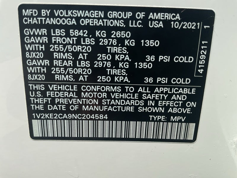 2022 Volkswagen Atlas Cross Sport 3.6L V6 SE w/Technology