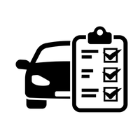 Car Icon With Checklist